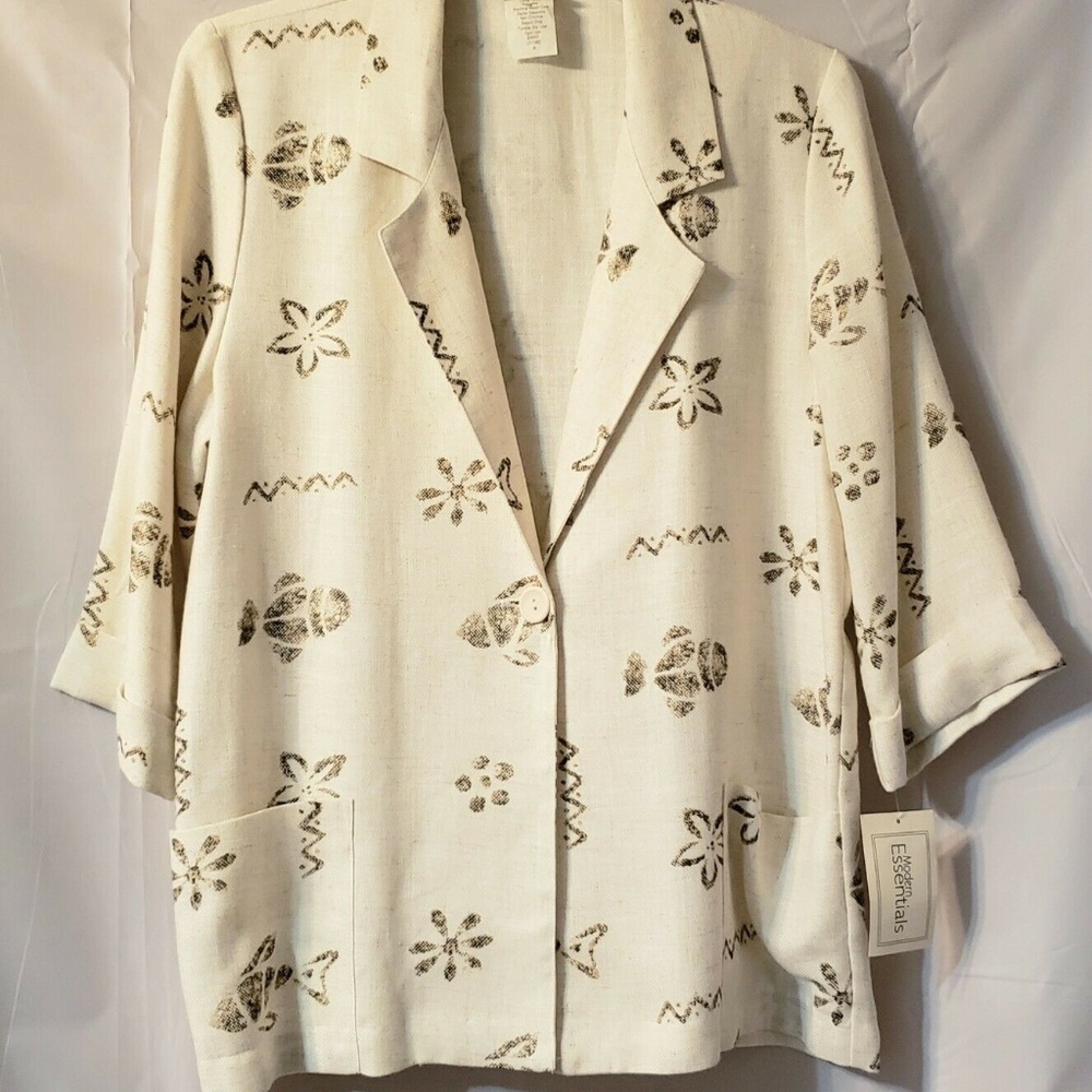 Modern Essentials Vintage Boxy Blazer Medium Fish